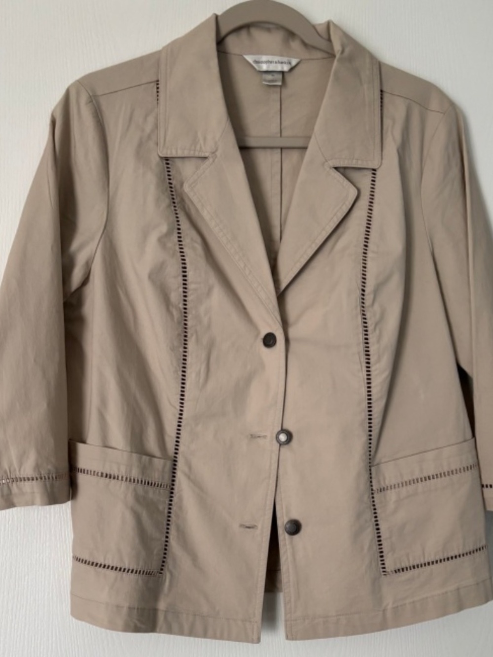 Christopher & Banks Women's Casual or Dressy Jacket Khaki Size M